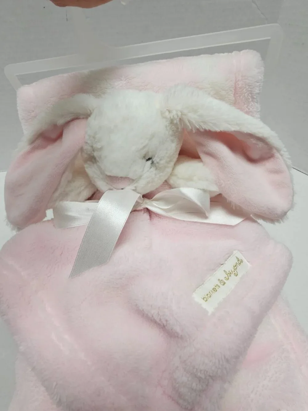 New Pink Plush Blankets & Beyond Blossom Bunny Rabbit Security Blanket 9M+Gift💝